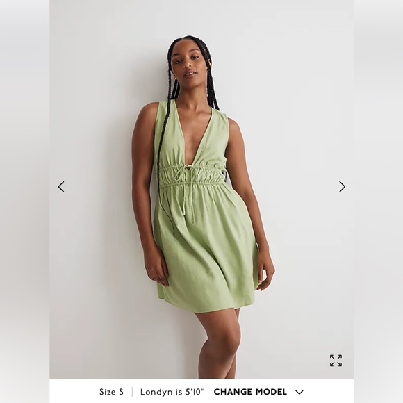 NWOT Madewell Sophia Deep-V Mini Dress (new without tags) - Picture 2 of 13